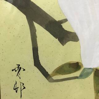 ◆色紙　「木蓮に鶯」　中山雪邨　【新品】【複製品とおもわれる】の画像