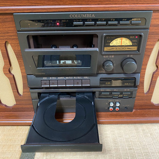 コロンビア　卓上ステレオ　GP-38 レコードプレイヤー　カセットプレーヤー　ラジオ　CDジャンクの画像