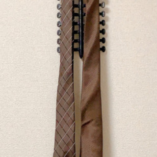 【美品】ネクタイ ブラウン ブルー ホワイト チェック ドット ...