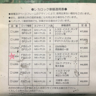 RECARO レカロシートレール用レカロック