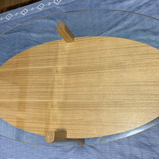 フランフランガラスローテーブルの画像