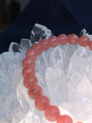 今だからインカローズ　天然石　パワーストーン　ロードクロサイト　最高級　お得　ブレスレット