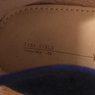 ZARA 子供靴　ネイビー　22cm？　発表会卒園入学フォーマルシーンにの画像