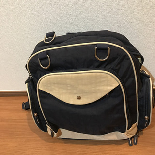 美品　マザーズバッグ　リュック　ネイビー