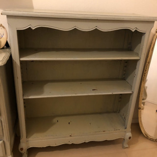 アンティーク家具　猫足　シャビーシックシェルフ棚