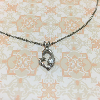 【決まりました】最終値下げ5.17【美品】　ハート　ネックレス　長さ19cmの画像
