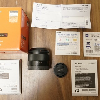 SEL35F28Z　ソニー SONY フルサイズレンズ 35mm　Sonnar T* FE 35mm F2.8 ZA Eマウント　α7の画像