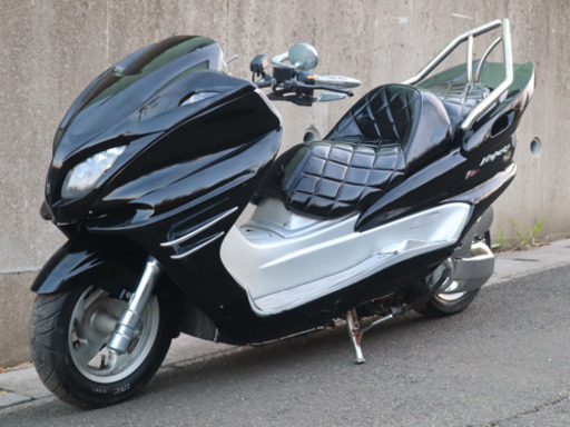 【YAMAHA マジェスティ】シルバー×ブラック！！スピーカー新品！！激目立！！