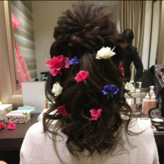 ヘアアクセ　ヘッドアクセ　花