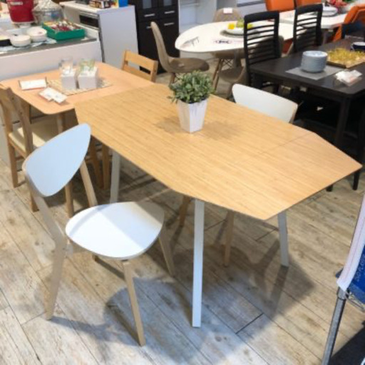 美品　IKEA イケア　ダイニングテーブル　ドロップリーフ　バタフライ
