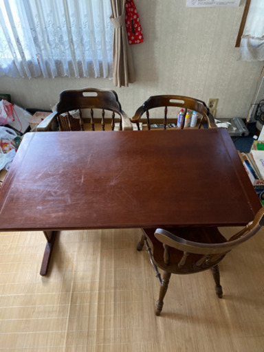 【椅子のみ応相談、値下げ】ダイニングセット　テーブル、ダイニングチェア3脚