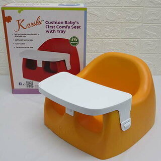 ss1087　カリブ　ベビーソフトチェア　トレイ付き　オレンジ　...