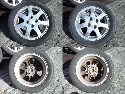 純正アルミ夏タイヤ ダイハツ用 ブリジストン NEXTRY 155/65/R14 4本 18年製