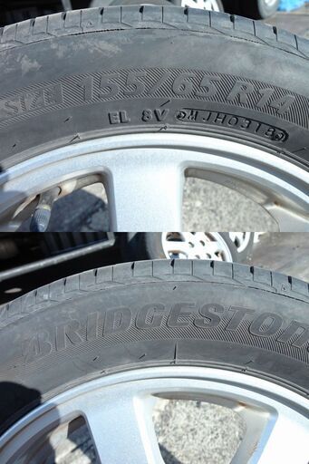 純正アルミ夏タイヤ ダイハツ用 ブリジストン NEXTRY 155/65/R14 4本 18年製