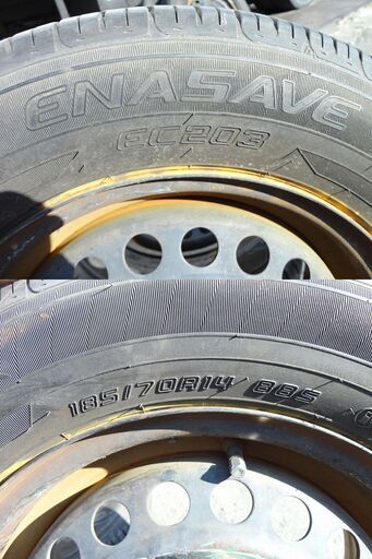スチール夏タイヤ ホンダ フリード用 ダンロップ ENASAVE 185/70/R14 4本 2016年製