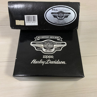 値下げしました‼️限定品‼️ZIPPO＋台座 『HARLEY-DAVIDSON ハーレーダビッドソン』ジッポー 95th の画像