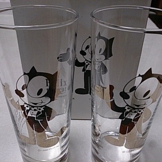 Ferix the Cat 　フィリックス　キャットのグラス　２点