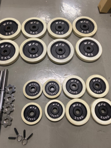 ホームジムセット　ダンベル60kg インクラインベンチ　バーベルシャフト