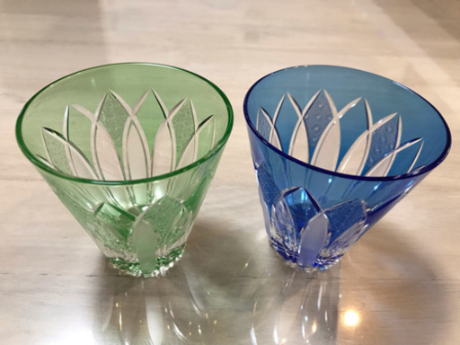 【受渡者様決まりました】切子 ペアグラス