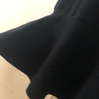 ★着心地抜群 肩リボン 日本のニットワンピース  黒の画像