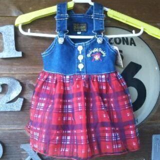 女児デニムワンピース80新品未使用品。
