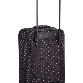 【新品未使用】黒×ピンクドット柄 キャリーバックの画像