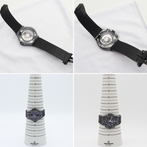 2本同時出品《HUBLOT/ブラックキャビア＋ブラックマジック クロノグラフ》