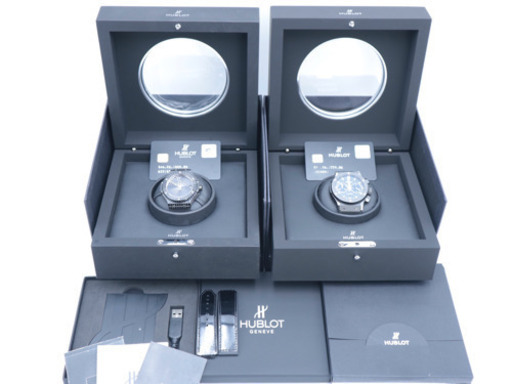 2本同時出品《HUBLOT/ブラックキャビア＋ブラックマジック クロノグラフ》