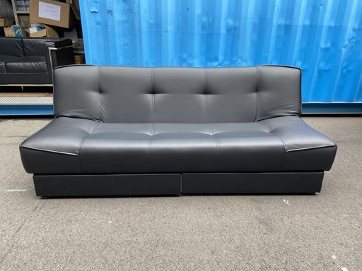 ニトリ ソファーベッド ソファ 黒 収納付き 引き出し付き 格安 中古品
