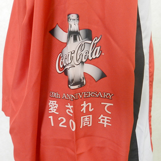 希少 Coca-Cola/コカコーラ ウィンドブレーカー 120周年 ブルゾン フリーサイズ ジャンパー 上着 レッド 赤色 ☆札幌市 清田区 平岡の画像