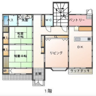 富岡町県道112号近く　森に囲まれた田舎の夏休みを賃貸で♪　片倉貸家 − 福島県