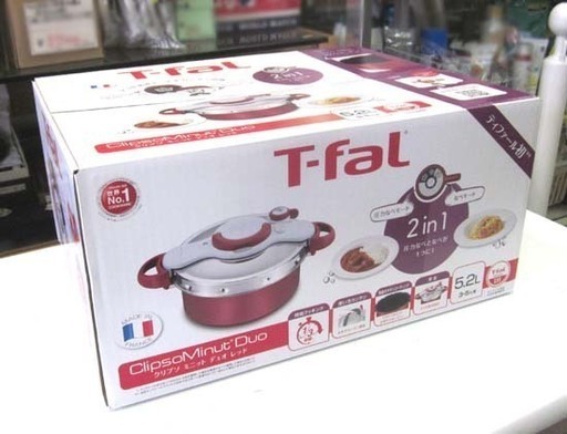 札幌 新品 ティファール クリプソ ミニット デュオ レッド 5.2L P4605136 3～5人用 圧力鍋 IH対応 本郷通店