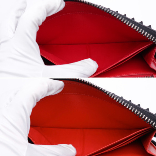 《Christian Louboutin/スタッズ ラウンドファスナー長財布》