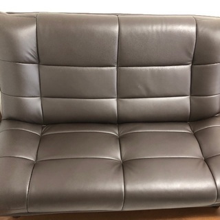 黒革の2人掛用ハイバックソファー　良品です