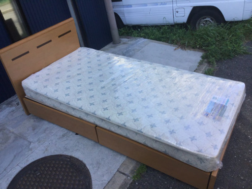 N▽フランスベット　シングルベッド　マットレス&枠セット