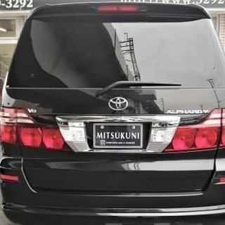 黒の後期型アルファード！整備、車検！お付けします！自社ローンで安心して乗りましょう！の画像