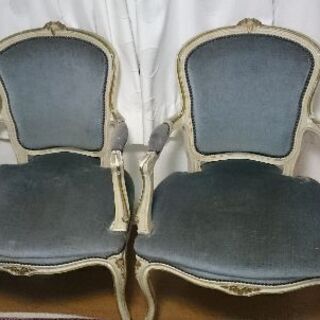 あげます アンティーク  ロココ調 椅子 セットの画像