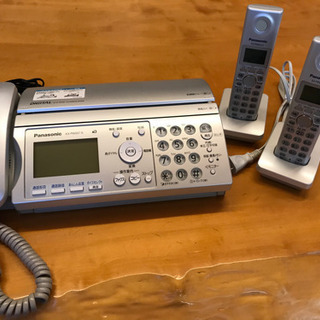 【取引中】FAX機能付き電話機(子機2台付き)