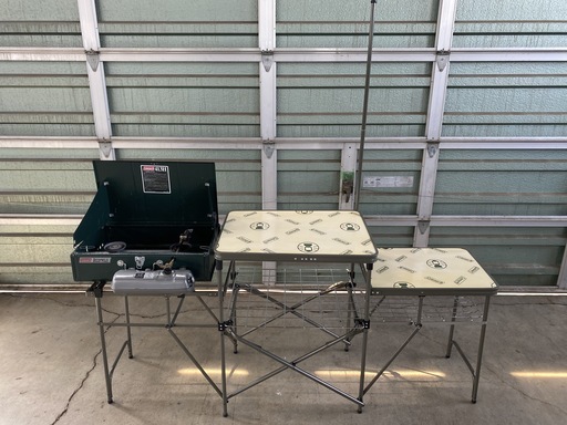 ☆コールマン　Coleman　413Hパワーハウス　ツーバーナー　キッチンテーブルセット☆中古品