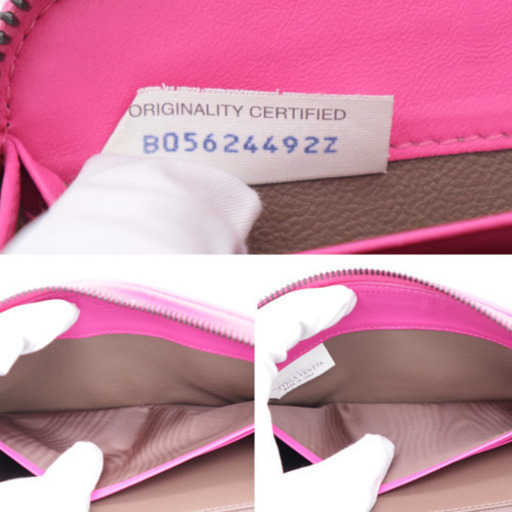 《BOTTEGA VENETA/イントレチャート ラウンドファスナー 長財布》