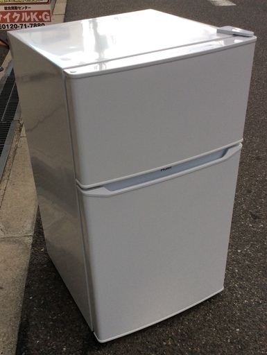 【RKGRE-250-2】特価！ハイアール/85L 2ドア冷凍冷蔵庫/JR-N85C/中古品/2019年製/当社より近隣無料配達！