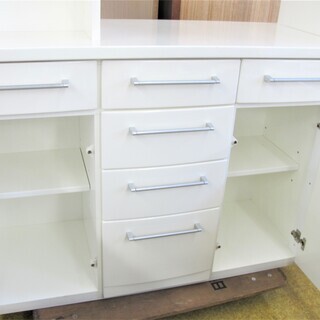 ホワイト 食器棚 扉付き キッチンカウンター キッチンボード 食器棚