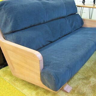 3人掛けソファ 布張り 木製フレーム 幅180×奥80cm