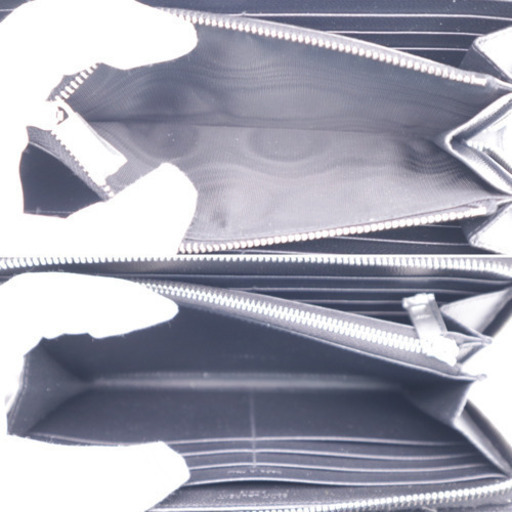 《SAINT LAURENT/カーフ ラウンドファスナー長財布》Sランク 極美品