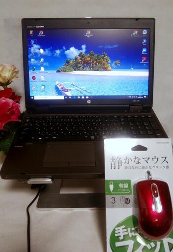 ノートパソコン　HP ProBook 6570b / cpu i5 / SSD120GB / メモリー8GB / Windows１０Pro　１５インチ液晶画面　中古良品