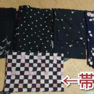 化繊着物4点+帯1点
