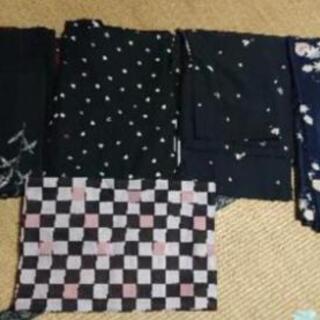 化繊着物4点+帯1点の画像