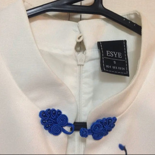 チャイナドレス　ワンピース　青の画像