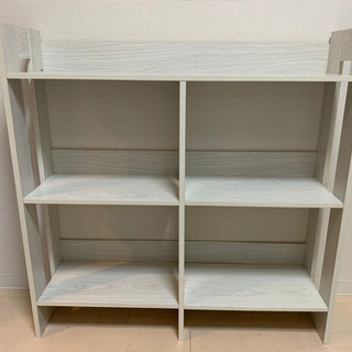 値下げ　3段棚　ホワイトウッド調　美品　ナフコ