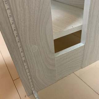 値下げ　3段棚　ホワイトウッド調　美品　ナフコの画像